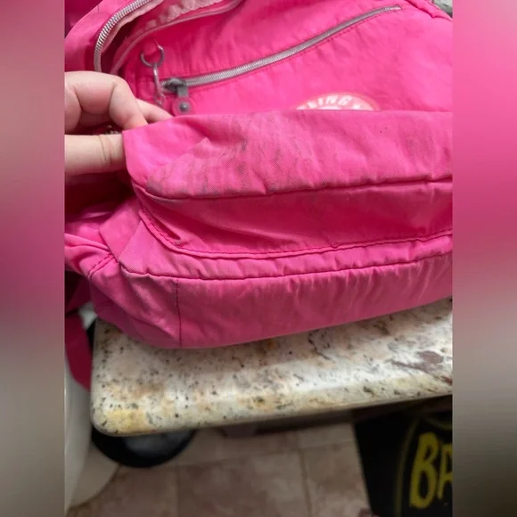 Kipling Seoul Extra Large 17" Laptop Backpack Zip Pockets 47cm Pink Sparkle - Picture 12 of 13